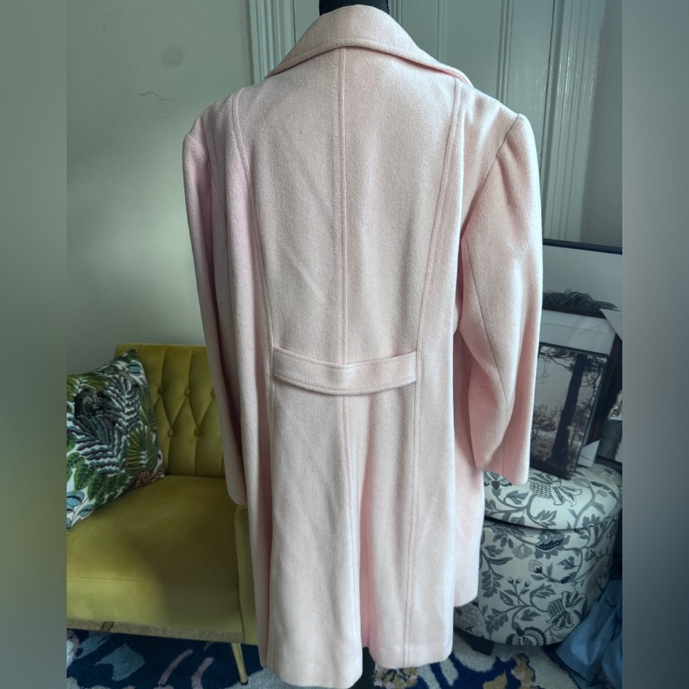 Pink Double-Breasted Women's Coat - Picture 3 of 5